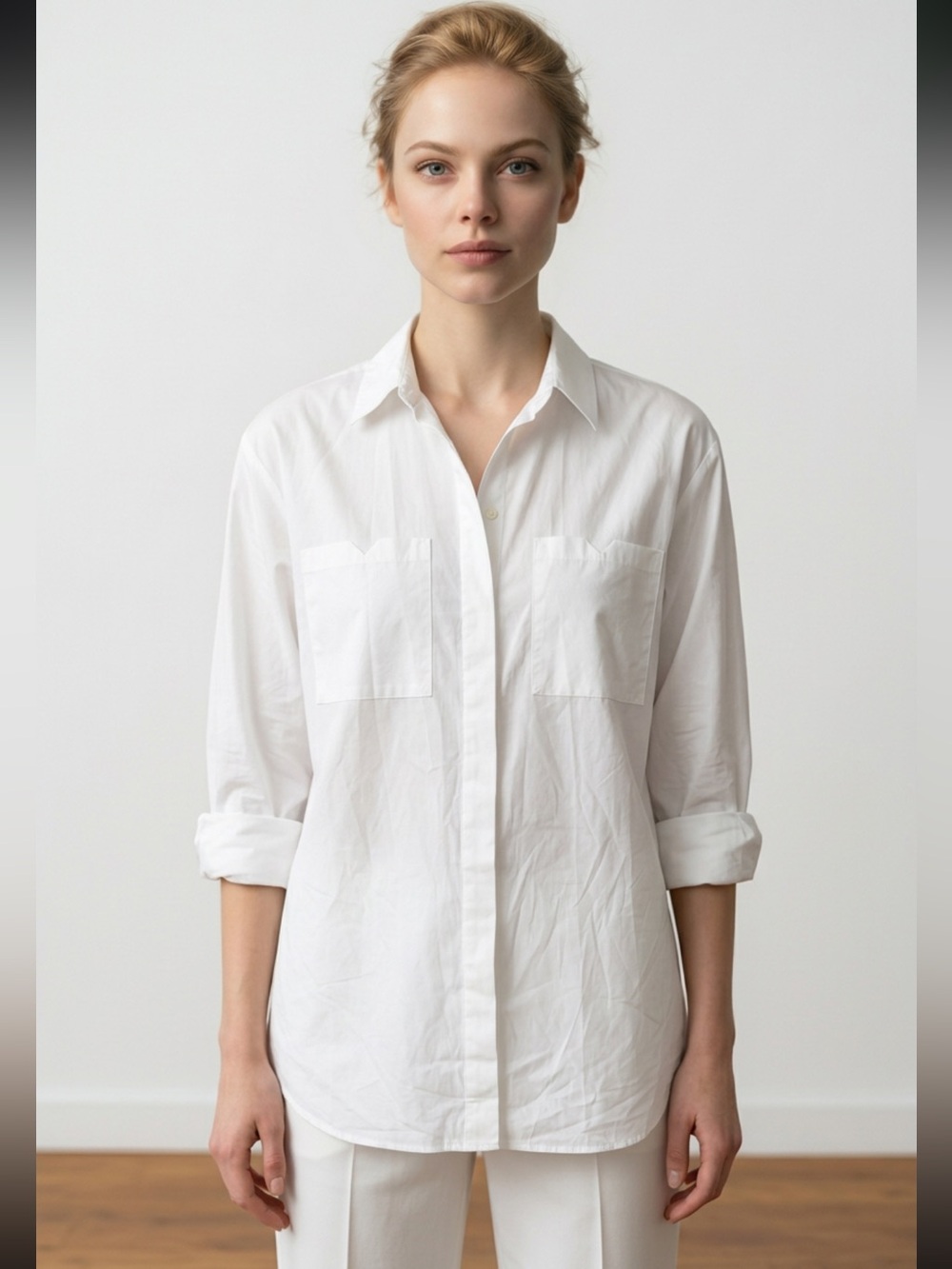 Époque Évolution The White Shirt II Oversized Organic Cotton Button Down L